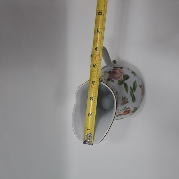 Royal Danube Flower Floral Pitcher Cabbage Roses Gold Trim Porcelain Vintage - Picture 6 of 16